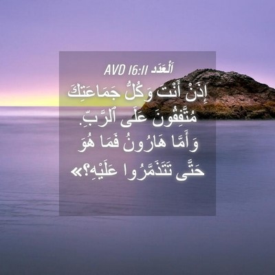 Picture 04 - اَلْعَدَد 16:11 AVD - إِذَنْ أَنْتَ وَكُلُّ - Bible Verse Picture