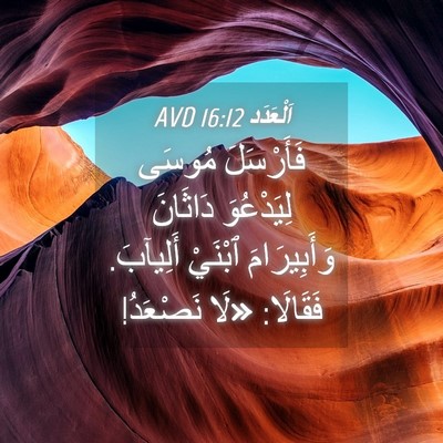 Picture 04 - اَلْعَدَد 16:12 AVD - فَأَرْسَلَ مُوسَى - Bible Verse Picture