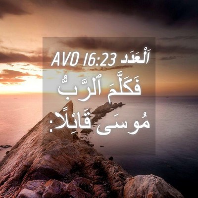 Picture 04 - اَلْعَدَد 16:23 AVD - فَكَلَّمَ ٱلرَّبُّ مُوسَى - Bible Verse Picture