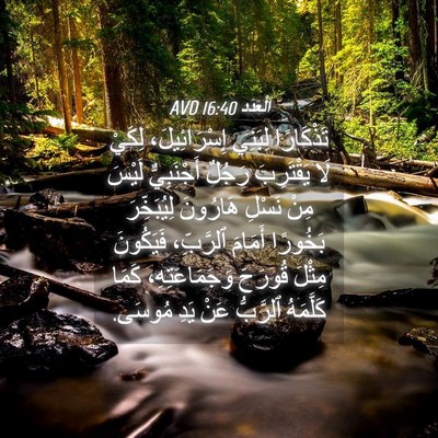 Picture 04 - اَلْعَدَد 16:40 AVD - تَذْكَارًا لِبَنِي - Bible Verse Picture