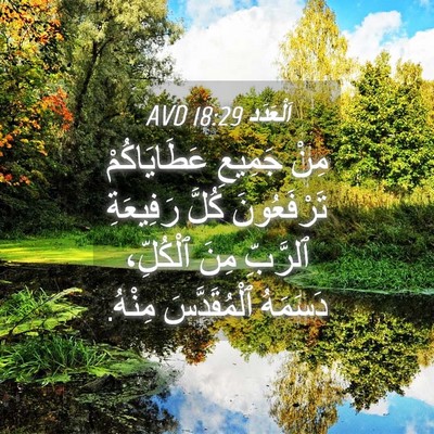 Picture 04 - اَلْعَدَد 18:29 AVD - مِنْ جَمِيعِ عَطَايَاكُمْ - Bible Verse Picture