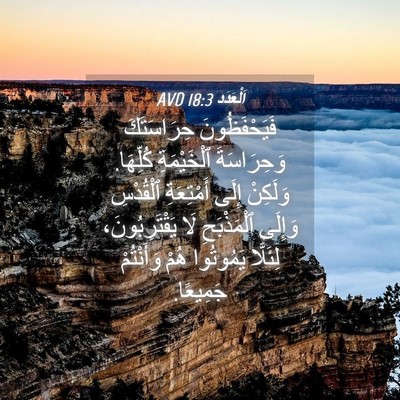 Picture 04 - اَلْعَدَد 18:3 AVD - فَيَحْفَظُونَ حِرَاسَتَكَ - Bible Verse Picture
