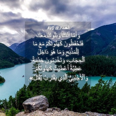 Picture 04 - اَلْعَدَد 18:7 AVD - وَأَمَّا أَنْتَ وَبَنُوكَ - Bible Verse Picture