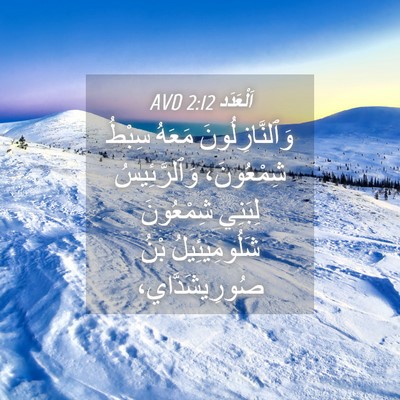 Picture 04 - اَلْعَدَد 2:12 AVD - وَٱلنَّازِلُونَ مَعَهُ - Bible Verse Picture