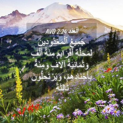 Picture 04 - اَلْعَدَد 2:24 AVD - جَمِيعُ ٱلْمَعْدُودِينَ - Bible Verse Picture