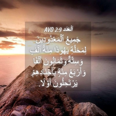 Picture 04 - اَلْعَدَد 2:9 AVD - جَمِيعُ ٱلْمَعْدُودِينَ - Bible Verse Picture