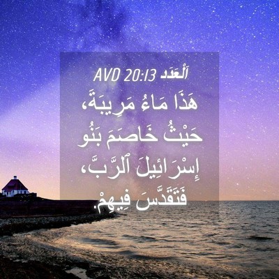Picture 04 - اَلْعَدَد 20:13 AVD - هَذَا مَاءُ مَرِيبَةَ، - Bible Verse Picture
