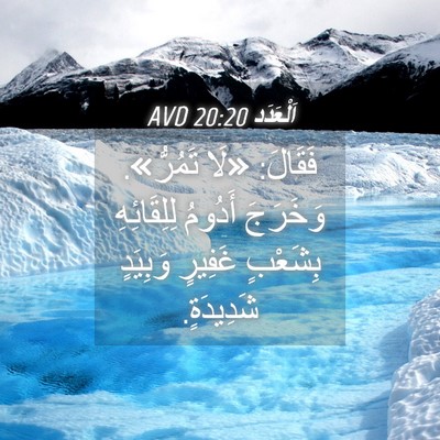 Picture 04 - اَلْعَدَد 20:20 AVD - فَقَالَ: «لَا تَمُرُّ». - Bible Verse Picture