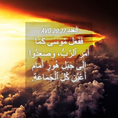 Picture 04 - اَلْعَدَد 20:27 AVD - فَفَعَلَ مُوسَى كَمَا - Bible Verse Picture