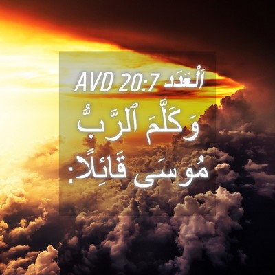 Picture 04 - اَلْعَدَد 20:7 AVD - وَكَلَّمَ ٱلرَّبُّ مُوسَى - Bible Verse Picture