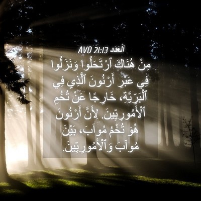 Picture 04 - اَلْعَدَد 21:13 AVD - مِنْ هُنَاكَ ٱرْتَحَلُوا - Bible Verse Picture