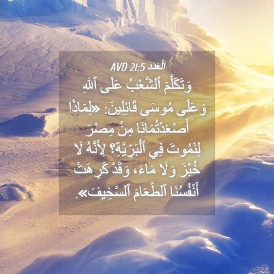 Picture 04 - اَلْعَدَد 21:5 AVD - وَتَكَلَّمَ ٱلشَّعْبُ - Bible Verse Picture