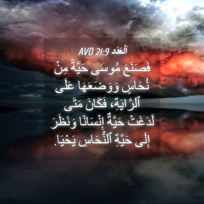 Picture 04 - اَلْعَدَد 21:9 AVD - فَصَنَعَ مُوسَى حَيَّةً - Bible Verse Picture