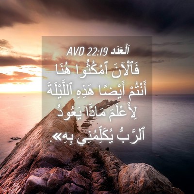 Picture 04 - اَلْعَدَد 22:19 AVD - فَٱلْآنَ ٱمْكُثُوا هُنَا - Bible Verse Picture