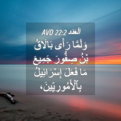 Picture 04 - اَلْعَدَد 22:2 AVD - وَلَمَّا رَأَى بَالَاقُ - Bible Verse Picture