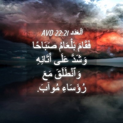 Picture 04 - اَلْعَدَد 22:21 AVD - فَقَامَ بَلْعَامُ - Bible Verse Picture