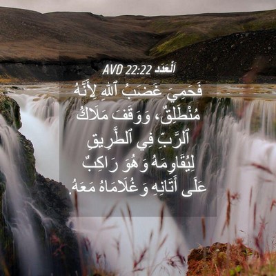 Picture 04 - اَلْعَدَد 22:22 AVD - فَحَمِيَ غَضَبُ ٱللهِ - Bible Verse Picture