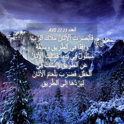 Picture 04 - اَلْعَدَد 22:23 AVD - فَأَبْصَرَتِ ٱلْأَتَانُ - Bible Verse Picture
