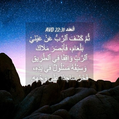 Picture 04 - اَلْعَدَد 22:31 AVD - ثُمَّ كَشَفَ ٱلرَّبُّ عَنْ - Bible Verse Picture