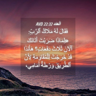 Picture 04 - اَلْعَدَد 22:32 AVD - فَقَالَ لَهُ مَلَاكُ - Bible Verse Picture