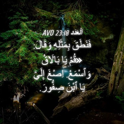Picture 04 - اَلْعَدَد 23:18 AVD - فَنَطَقَ بِمَثَلِهِ - Bible Verse Picture