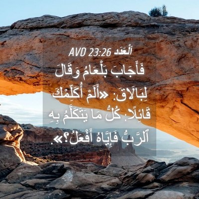 Picture 04 - اَلْعَدَد 23:26 AVD - فَأَجَابَ بَلْعَامُ - Bible Verse Picture