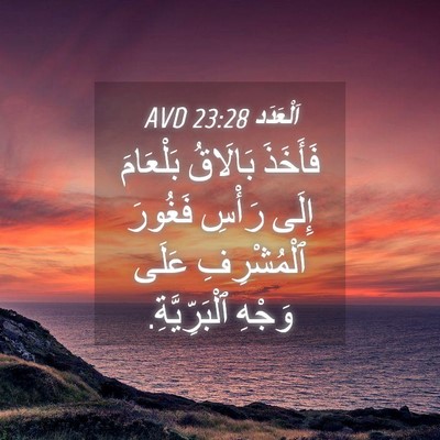 Picture 04 - اَلْعَدَد 23:28 AVD - فَأَخَذَ بَالَاقُ - Bible Verse Picture