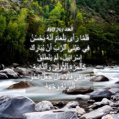 Picture 04 - اَلْعَدَد 24:1 AVD - فَلَمَّا رَأَى بَلْعَامُ - Bible Verse Picture