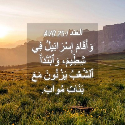 Picture 04 - اَلْعَدَد 25:1 AVD - وَأَقَامَ إِسْرَائِيلُ - Bible Verse Picture