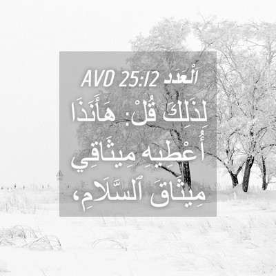 Picture 04 - اَلْعَدَد 25:12 AVD - لِذَلِكَ قُلْ: هَأَنَذَا - Bible Verse Picture