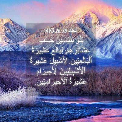 Picture 04 - اَلْعَدَد 26:38 AVD - بَنُو بَنْيَامِينَ حَسَبَ - Bible Verse Picture