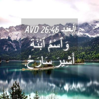 Picture 04 - اَلْعَدَد 26:46 AVD - وَٱسْمُ ٱبْنَةِ أَشِيرَ - Bible Verse Picture