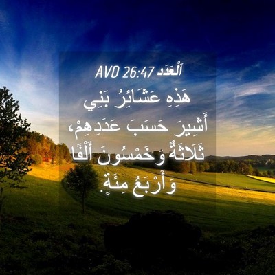 Picture 04 - اَلْعَدَد 26:47 AVD - هَذِهِ عَشَائِرُ بَنِي - Bible Verse Picture