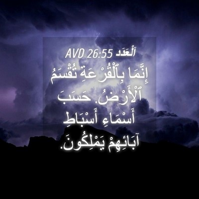 Picture 04 - اَلْعَدَد 26:55 AVD - إِنَّمَا بِٱلْقُرْعَةِ - Bible Verse Picture