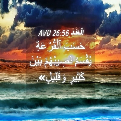 Picture 04 - اَلْعَدَد 26:56 AVD - حَسَبَ ٱلْقُرْعَةِ - Bible Verse Picture