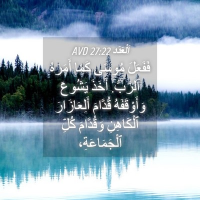 Picture 04 - اَلْعَدَد 27:22 AVD - فَفَعَلَ مُوسَى كَمَا - Bible Verse Picture