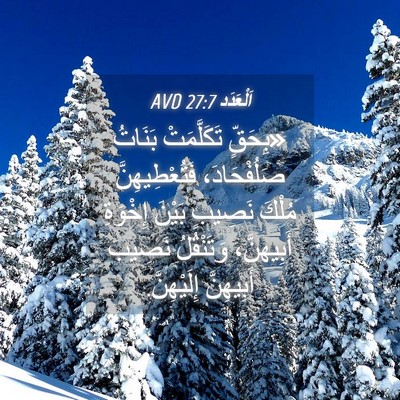 Picture 04 - اَلْعَدَد 27:7 AVD - «بِحَقٍّ تَكَلَّمَتْ - Bible Verse Picture