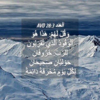 Picture 04 - اَلْعَدَد 28:3 AVD - وَقُلْ لَهُمْ: هَذَا هُوَ - Bible Verse Picture