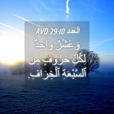 Picture 04 - اَلْعَدَد 29:10 AVD - وَعُشْرٌ وَاحِدٌ لِكُلِّ - Bible Verse Picture