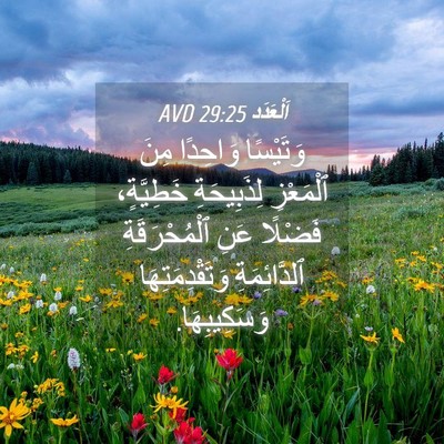 Picture 04 - اَلْعَدَد 29:25 AVD - وَتَيْسًا وَاحِدًا مِنَ - Bible Verse Picture