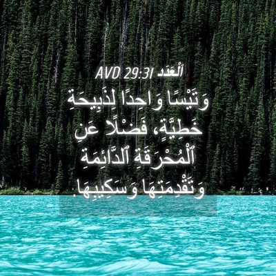 Picture 04 - اَلْعَدَد 29:31 AVD - وَتَيْسًا وَاحِدًا - Bible Verse Picture