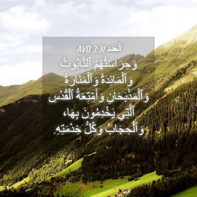 Picture 04 - اَلْعَدَد 3:31 AVD - وَحِرَاسَتُهُمُ - Bible Verse Picture