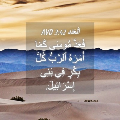 Picture 04 - اَلْعَدَد 3:42 AVD - فَعَدَّ مُوسَى كَمَا - Bible Verse Picture