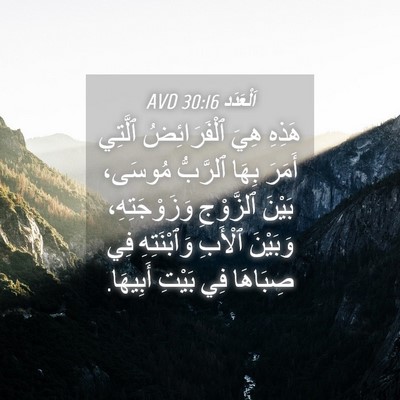 Picture 04 - اَلْعَدَد 30:16 AVD - هَذِهِ هِيَ ٱلْفَرَائِضُ - Bible Verse Picture