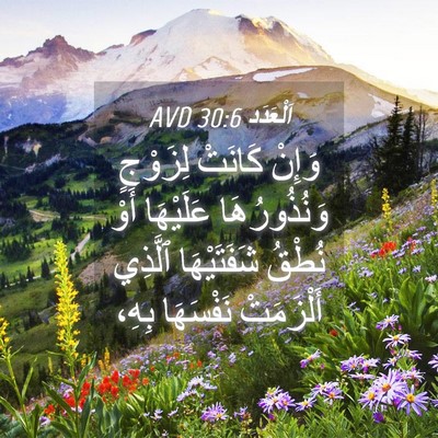 Picture 04 - اَلْعَدَد 30:6 AVD - وَإِنْ كَانَتْ لِزَوْجٍ - Bible Verse Picture