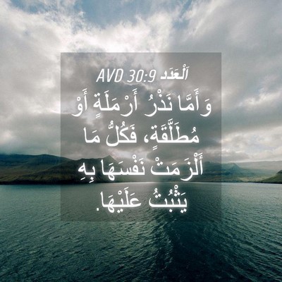 Picture 04 - اَلْعَدَد 30:9 AVD - وَأَمَّا نَذْرُ - Bible Verse Picture