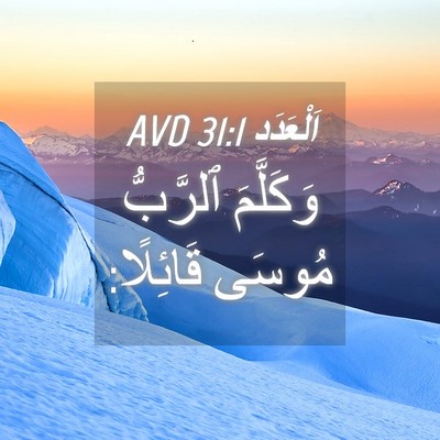 Picture 04 - اَلْعَدَد 31:1 AVD - وَكَلَّمَ ٱلرَّبُّ مُوسَى - Bible Verse Picture