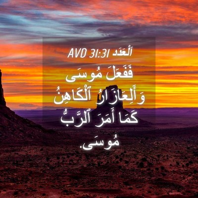 Picture 04 - اَلْعَدَد 31:31 AVD - فَفَعَلَ مُوسَى - Bible Verse Picture