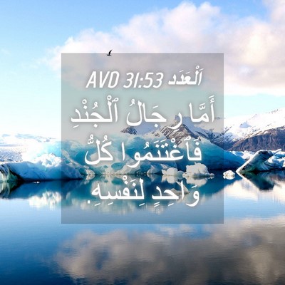 Picture 04 - اَلْعَدَد 31:53 AVD - أَمَّا رِجَالُ ٱلْجُنْدِ - Bible Verse Picture