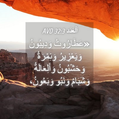 Picture 04 - اَلْعَدَد 32:3 AVD - «عَطَارُوتُ وَدِيبُونُ - Bible Verse Picture
